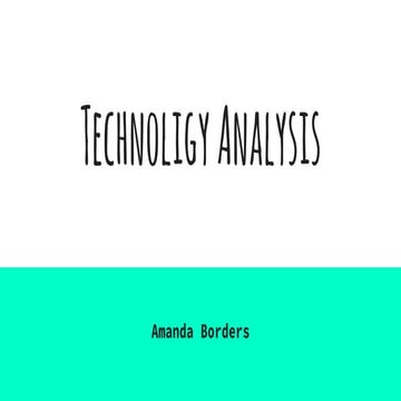 Amanda borders   technoligy analysis