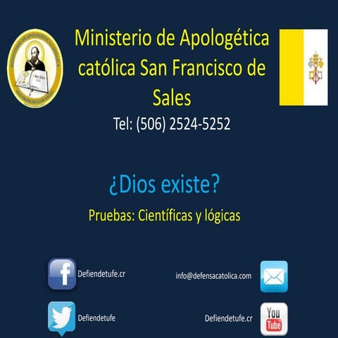 Macsfs apologetica ii ateismo dios existe y es bueno