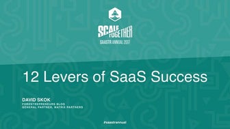 12 Key Levers of SaaS Success