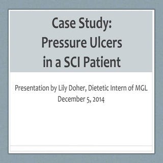 Pressure ulcers in a spinal cord in...