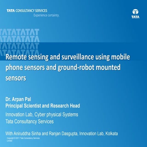 Mobile sensing  kolkata lab tac_tics2014