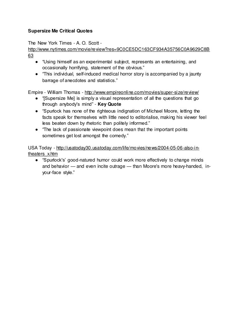 supersize me review essay supersize me rhetorical analysis essay writefiction web fc com online review super essay size me