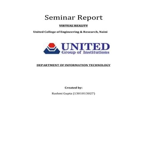 Virtual Reality Report