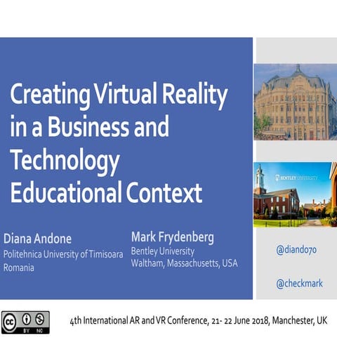 Creating Virtual Reality in a Business and Technology Educational Context 