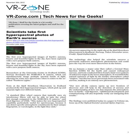 VR-Zone Tech News for the Geeks Dec 2012 Issue