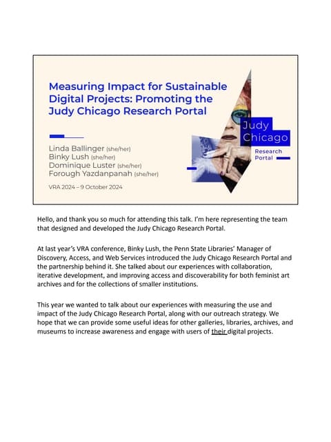 Measuring Impact for Sustainable Digital Projects
