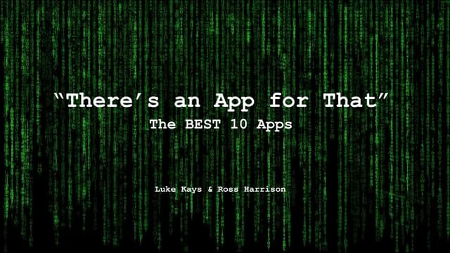 There's an App For That