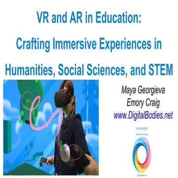 VR and AR in Education - Crafting Immersive Experiences in Humanities, Social Sciences, and STEM