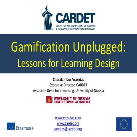 Gamification Unplugged: Lessons for Learning Design