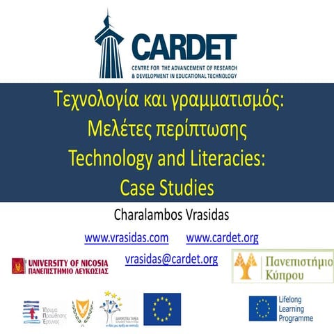 Technology and Literacies: Case studies from EU projects