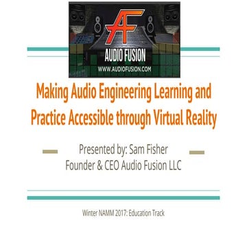 Making Audio Engineering Learning & Practice Accessible in Virtual Reality