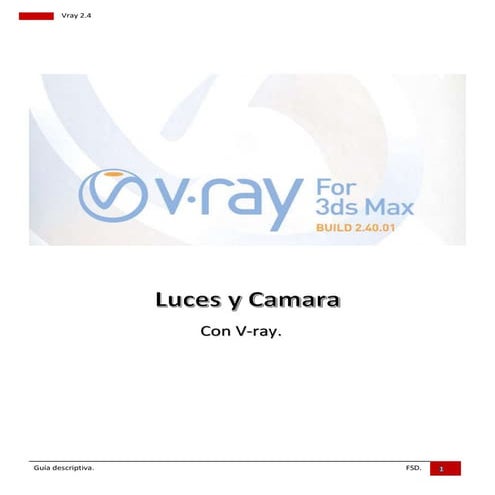 Vray 2 luces y camara