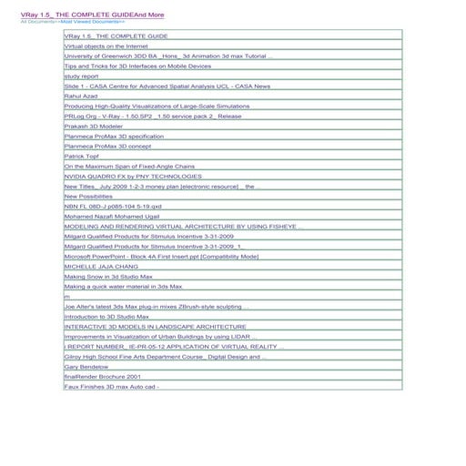 V Ray 1.5  The Complete Guide