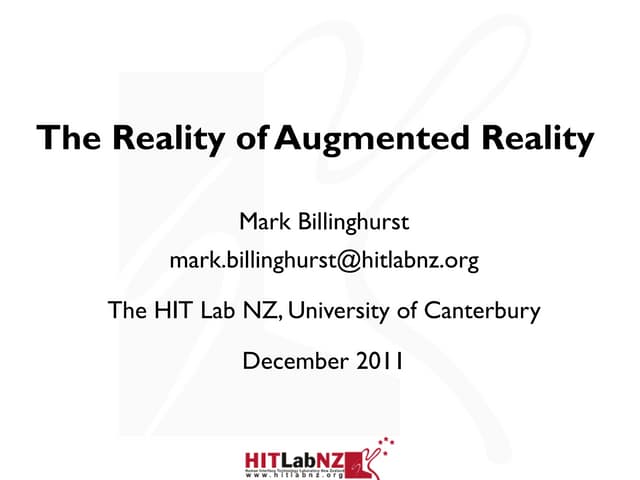 VRCAI 2011 Billinghurst Keynote