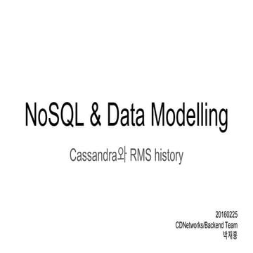 No sql & data modelling