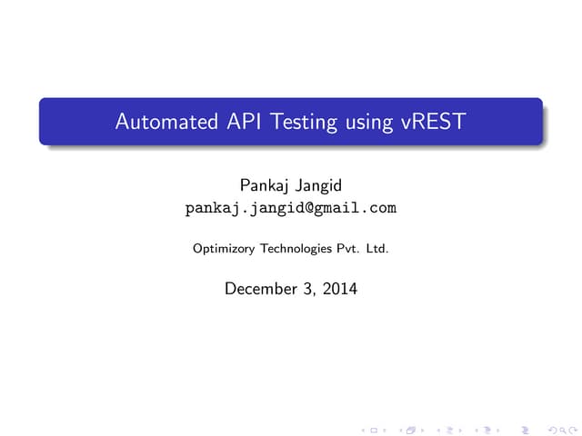 vREST Test Automation