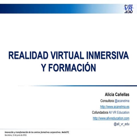 Realidad Virtual (VR) Inmersiva y Formación corporativa