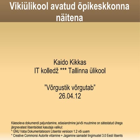 Võrgustikuseminar 260412 wikiversity