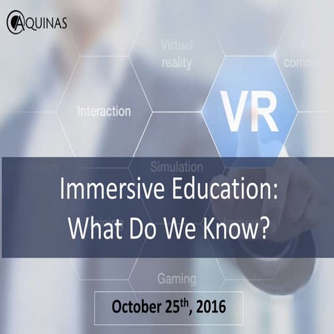VR in Education to ARNY Oct. 25th, 2016