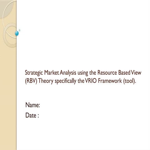Analyzing value based using VRIO framework.pptx