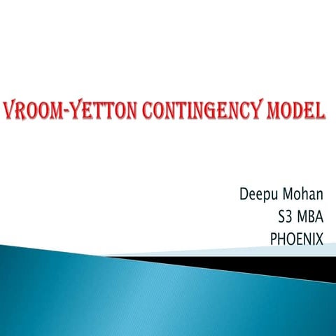 Vroom yetton contingency model