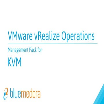 vRealize Operations (vROps) Management Pack for KVM