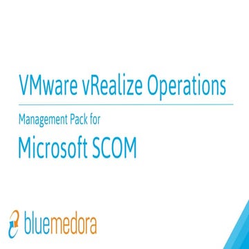 vRealize Operations (vROps) Management Pack for Microsoft SCOM