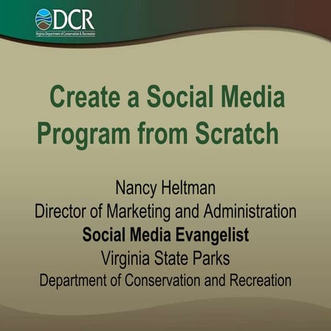 Create a social media program from scratch