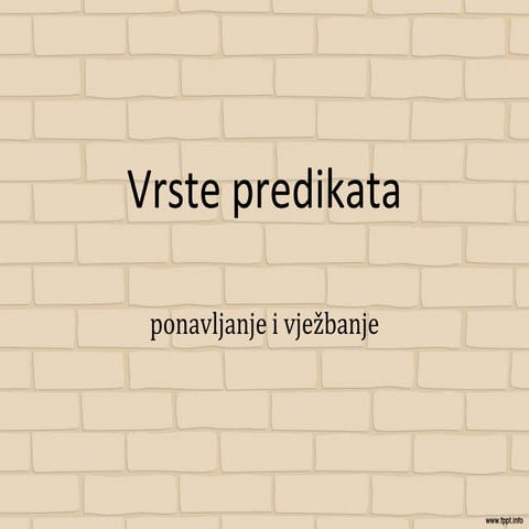 Vrste predikata kviz