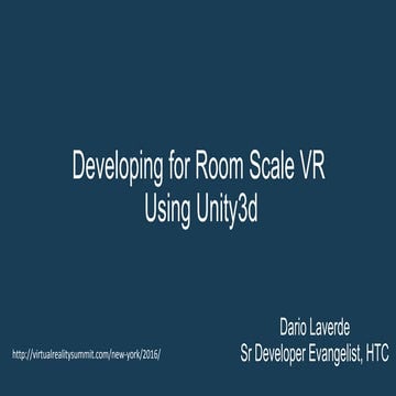 Developing for Room-Scale VR Using Unity3d