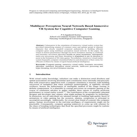 Multilayer Perceptron Neural Network Based Immersive VR System for Cognitive ...