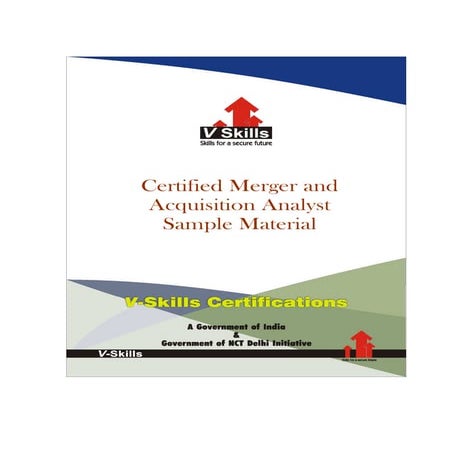 certified merger and acquisitions analyst sample-material