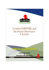DHTML and Java Script Developer Cer...