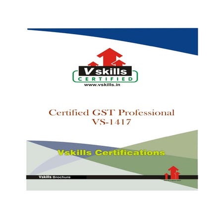 GST Certification course Brochure | Vskills