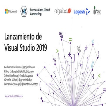 Lanzamiento de Visual Studio 2019 en Buenos Aires - 12/04/2019