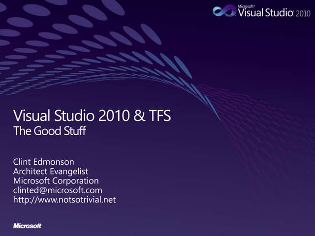 Visual Studio 2010 - The Good Stuff