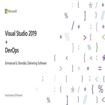VS2019 Launch - VS com DevOps