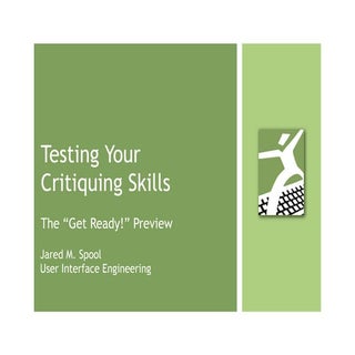 Testing Your Critiquing Skills: Get...