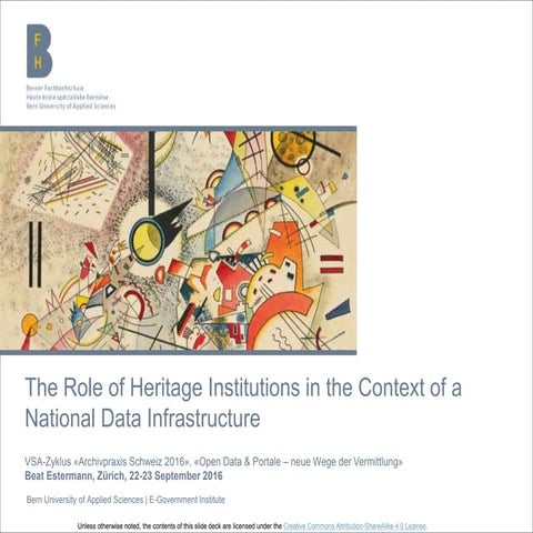 The Role of Heritage Institutions in the Context of a National Data Infrastru...