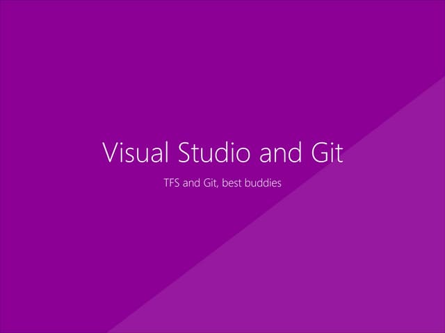 Visual Studio and the git workflow