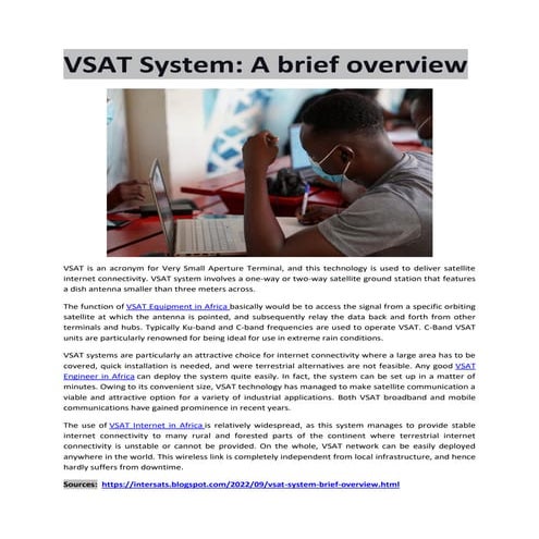 Vsat System A Brief Overview Pdf