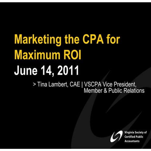 VSCPA Marketing the CPA