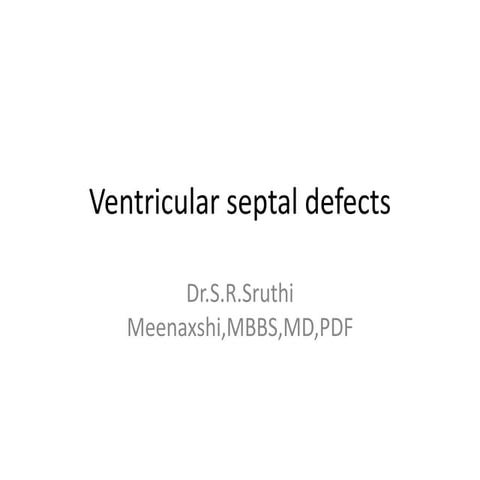 Ventricular Septal defects Echocardiography