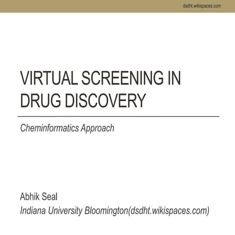 Virtual Screening in Drug Discovery