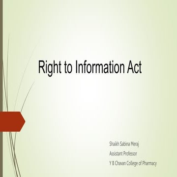 pharmaceutical jurisprudence,Right to Information Act