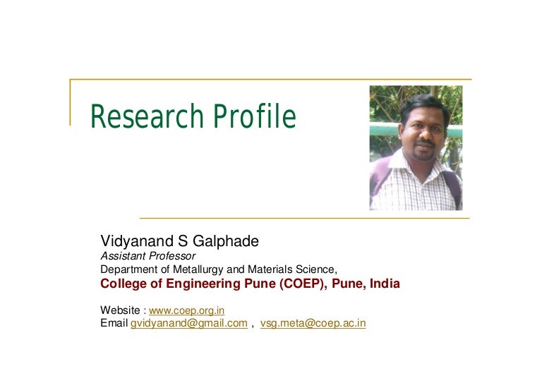 Profile of Vidyanand S Galphade