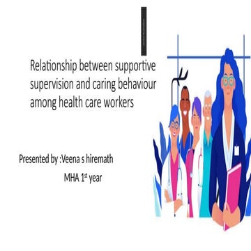 REALTIONSHIP between supportive supervison & caring behaviour | PPTX