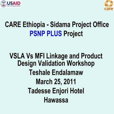 Vsla vs mfi linkage and product design study report by teshale endalamaw