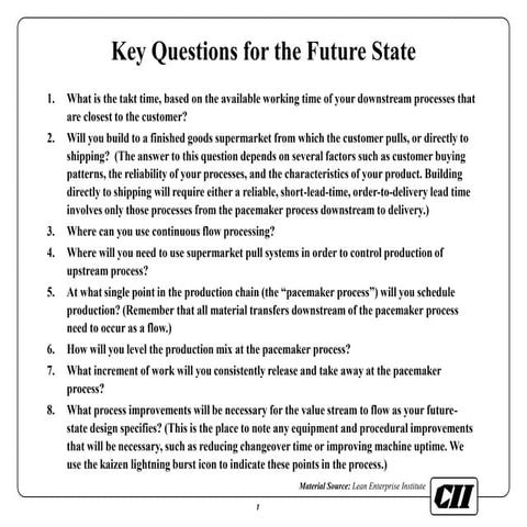 Value stream mapping (future state) | PPT