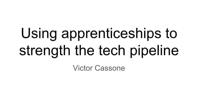 Using apprenticeships to strength the tech education pipeline